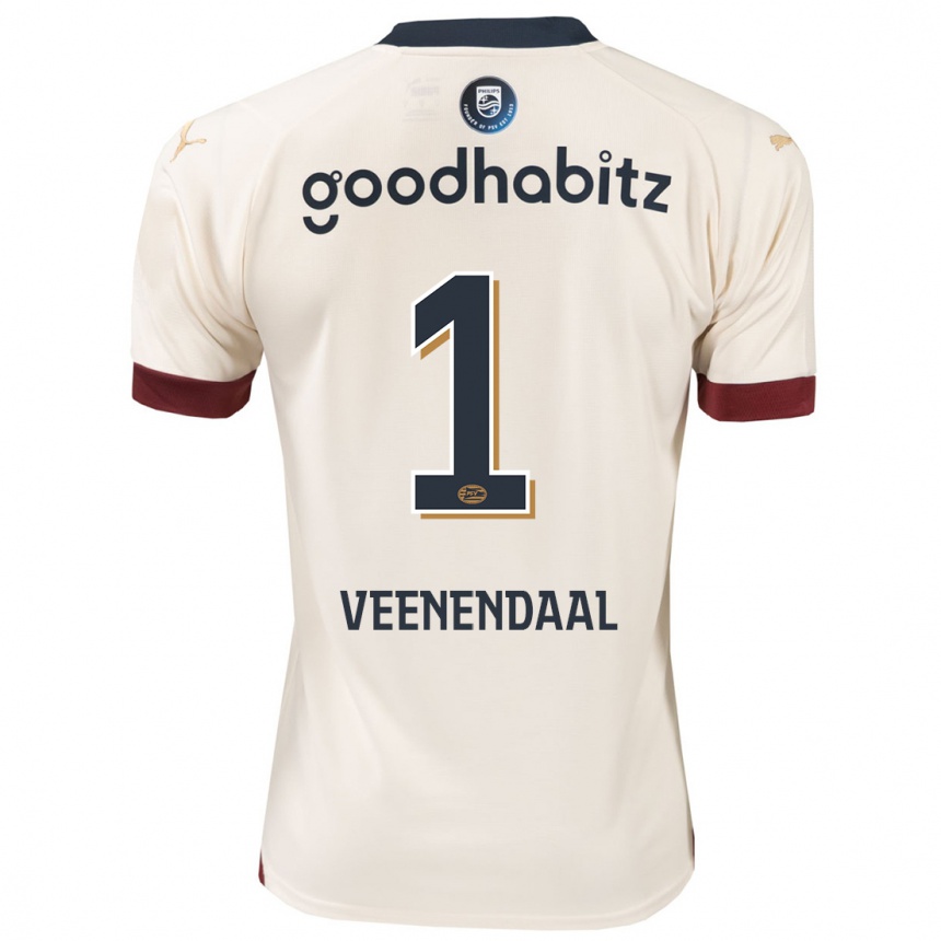 Hombre Fútbol Camiseta Sari Van Veenendaal #1 Blanquecino 2ª Equipación 2023/24 México