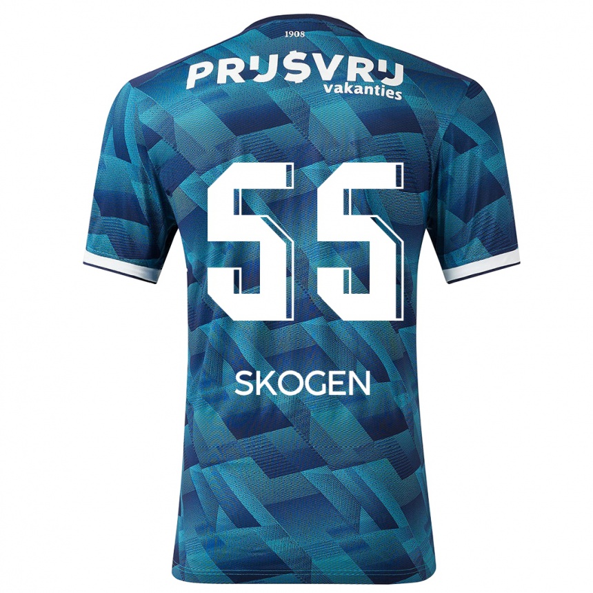 Hombre Fútbol Camiseta Sondre Skogen #55 Azul 2ª Equipación 2023/24 México