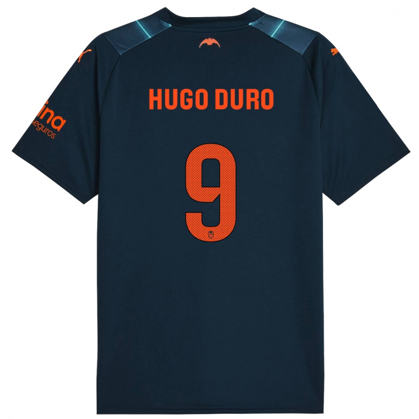 Hombre Fútbol Camiseta Hugo Duro #9 Azul Marino 2ª Equipación 2023/24 México