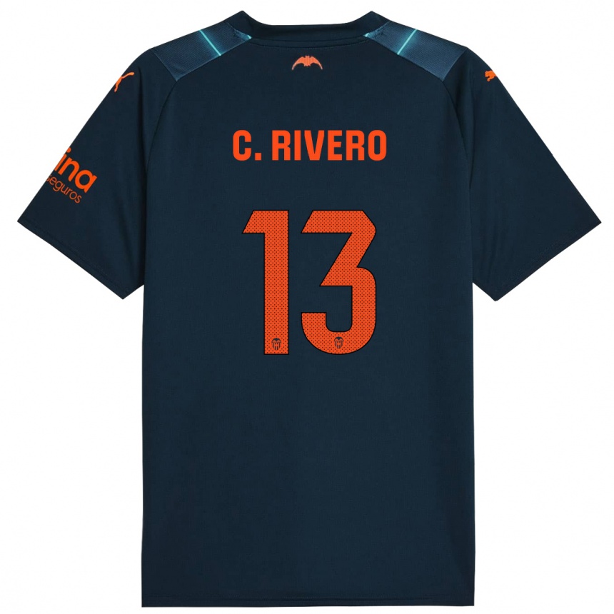 Hombre Fútbol Camiseta Cristian Rivero #13 Azul Marino 2ª Equipación 2023/24 México