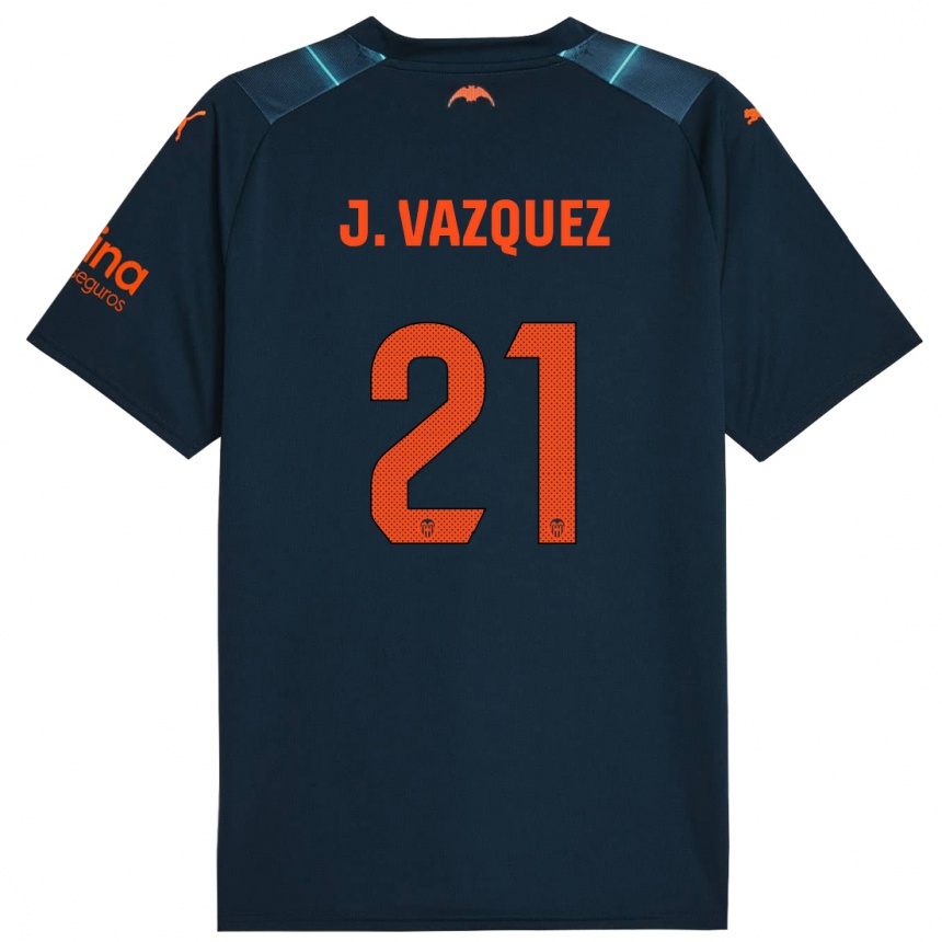 Hombre Fútbol Camiseta Jesús Vázquez #21 Azul Marino 2ª Equipación 2023/24 México