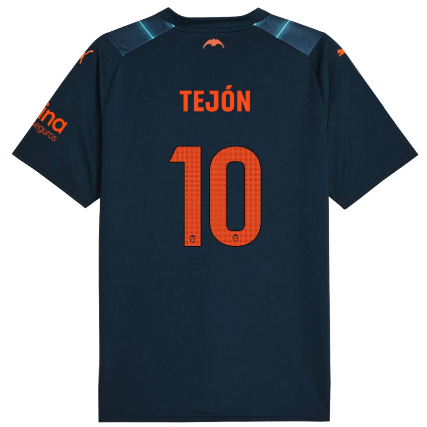 Hombre Fútbol Camiseta Martín Tejón #10 Azul Marino 2ª Equipación 2023/24 México