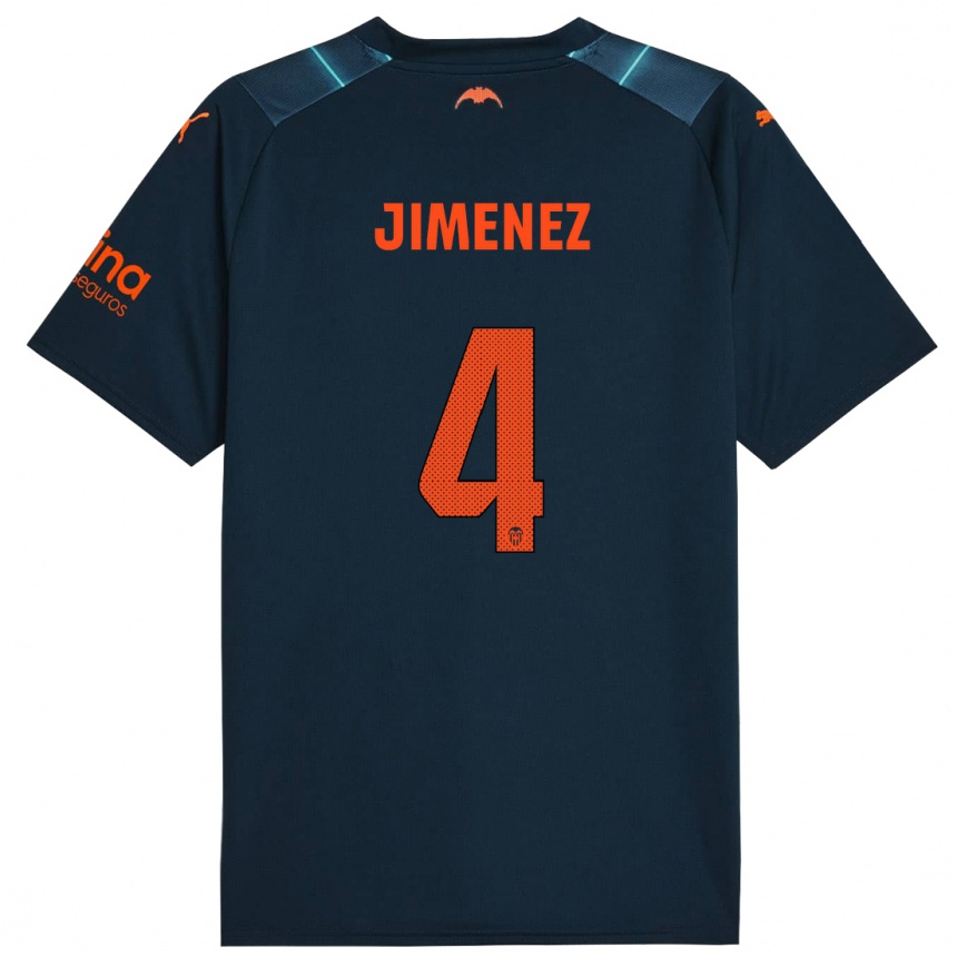 Hombre Fútbol Camiseta Maria Jimenez #4 Azul Marino 2ª Equipación 2023/24 México