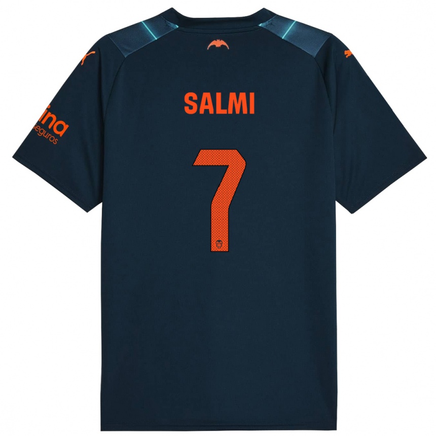 Hombre Fútbol Camiseta Iina Salmi #7 Azul Marino 2ª Equipación 2023/24 México