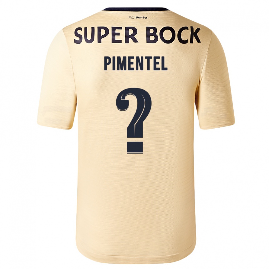 Hombre Fútbol Camiseta Eric Pimentel #0 Beige-Dorado 2ª Equipación 2023/24 México