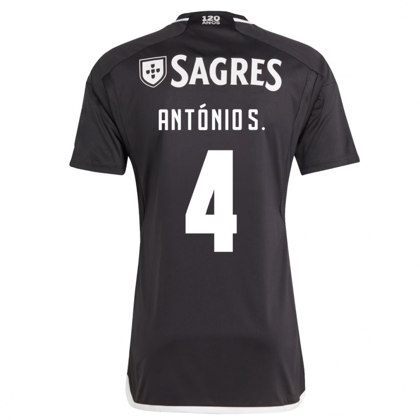 Hombre Fútbol Camiseta António Silva #4 Negro 2ª Equipación 2023/24 México