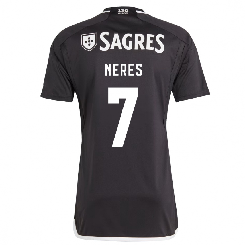 Hombre Fútbol Camiseta David Neres #7 Negro 2ª Equipación 2023/24 México