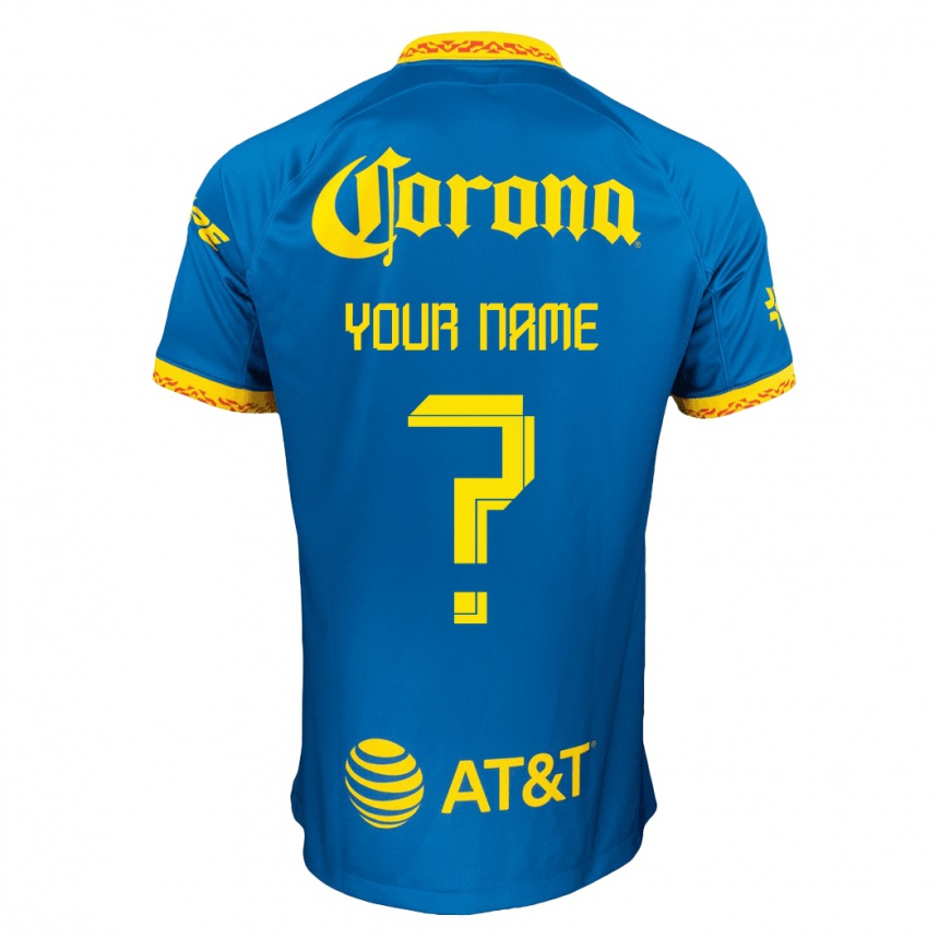 Hombre Fútbol Camiseta Su Nombre #0 Azul 2ª Equipación 2023/24 México
