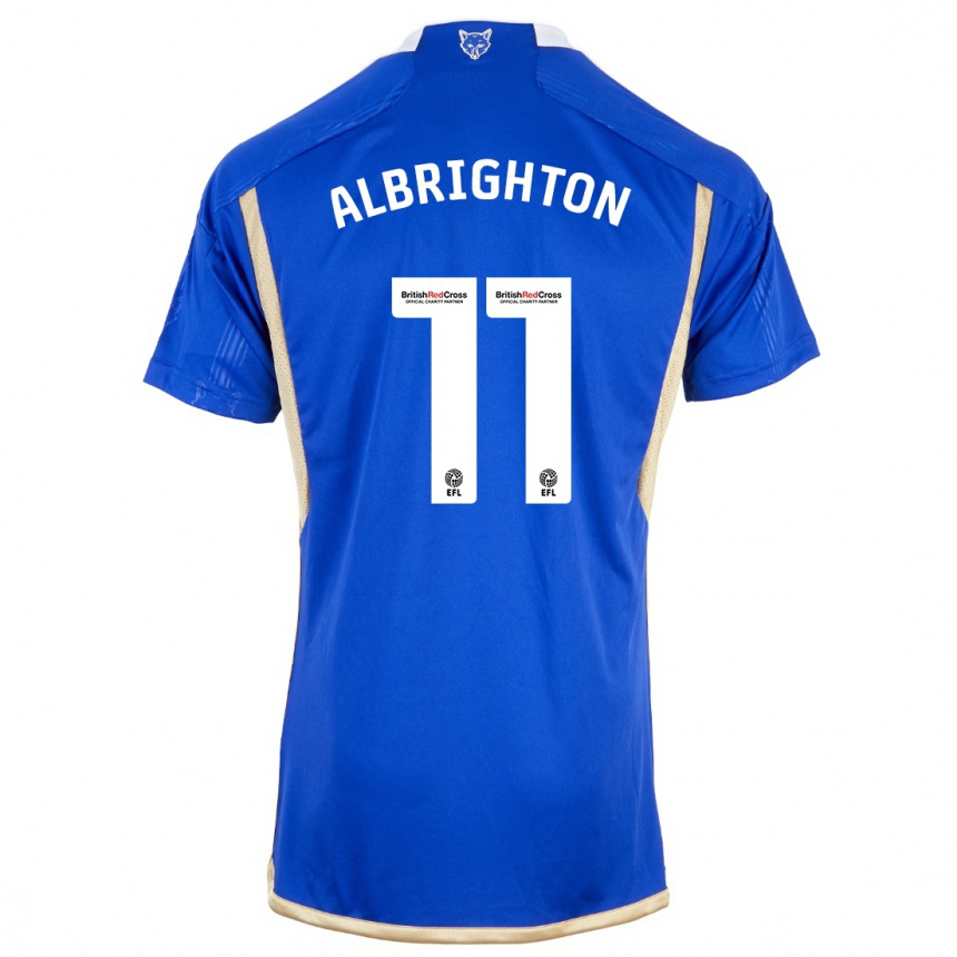 Mujer Fútbol Camiseta Marc Albrighton #11 Azul Real 1ª Equipación 2023/24 México