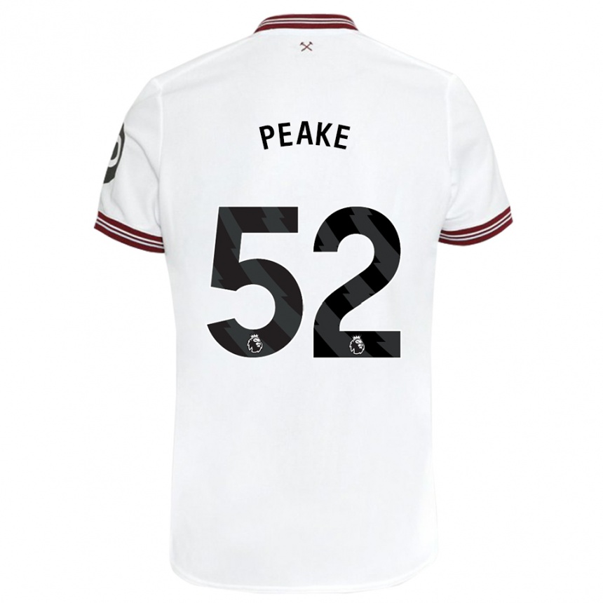 Mujer Fútbol Camiseta Lennon Peake #52 Blanco 2ª Equipación 2023/24 México