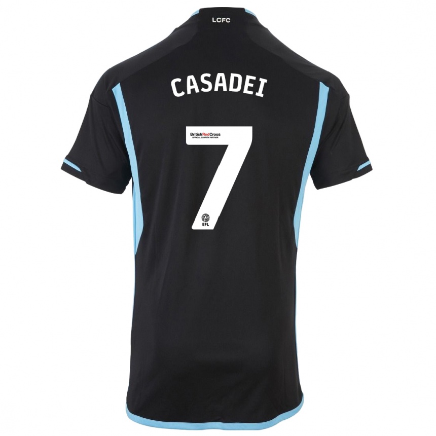 Mujer Fútbol Camiseta Cesare Casadei #7 Negro 2ª Equipación 2023/24 México