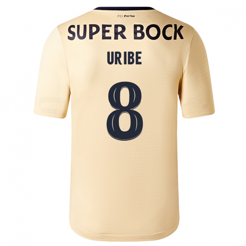 Mujer Fútbol Camiseta Mateus Uribe #8 Beige-Dorado 2ª Equipación 2023/24 México