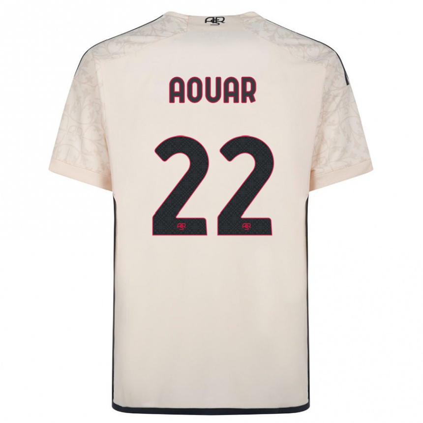 Mujer Fútbol Camiseta Houssem Aouar #22 Blanquecino 2ª Equipación 2023/24 México