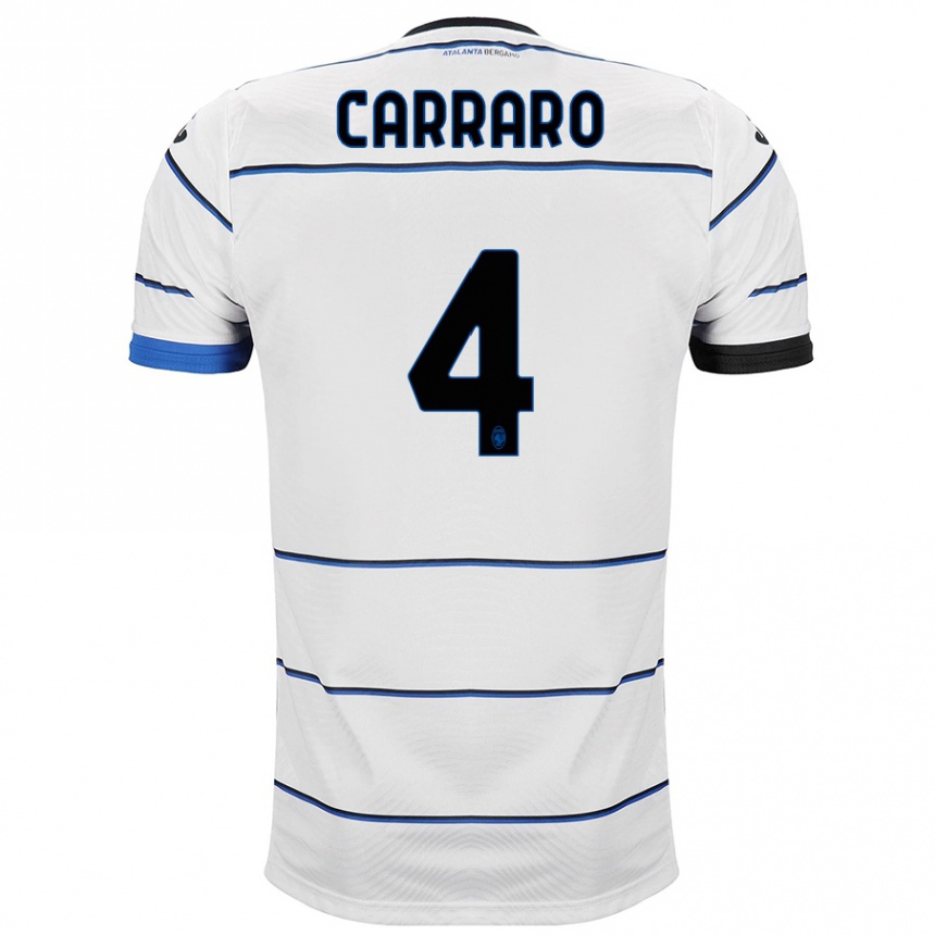 Mujer Fútbol Camiseta Marco Carraro #4 Blanco 2ª Equipación 2023/24 México