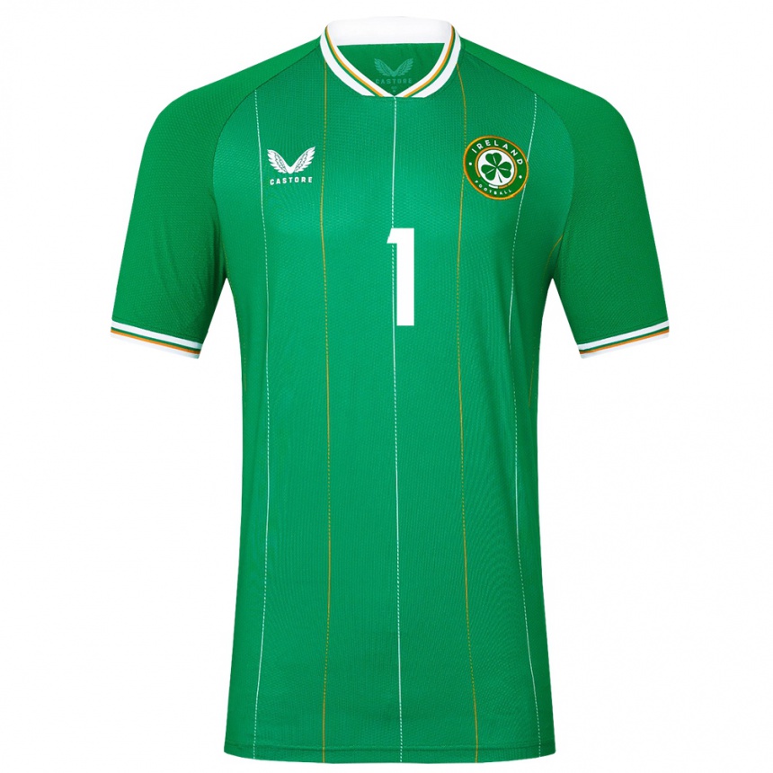 Niño Fútbol Camiseta Irlanda Courtney Brosnan #1 Verde 1ª Equipación 24-26 México