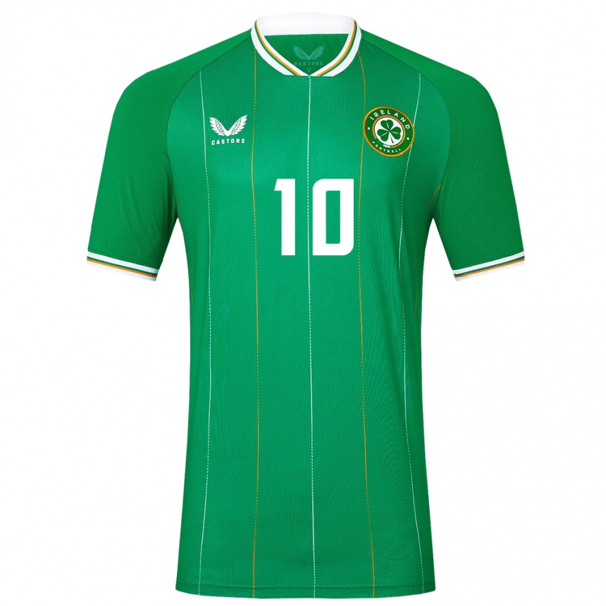 Niño Fútbol Camiseta Irlanda Denise O'sullivan #10 Verde 1ª Equipación 24-26 México