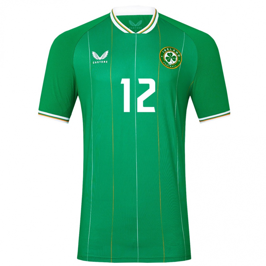 Niño Fútbol Camiseta Irlanda Jaden Umeh #12 Verde 1ª Equipación 24-26 México