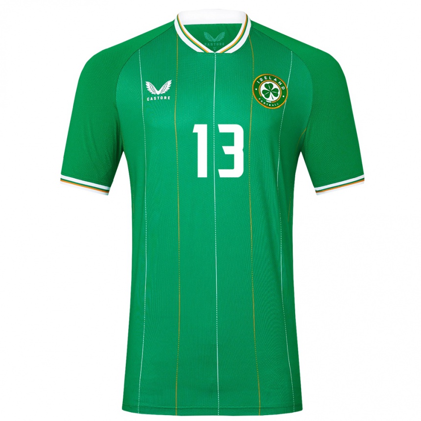 Niño Fútbol Camiseta Irlanda Hayley Nolan #13 Verde 1ª Equipación 24-26 México