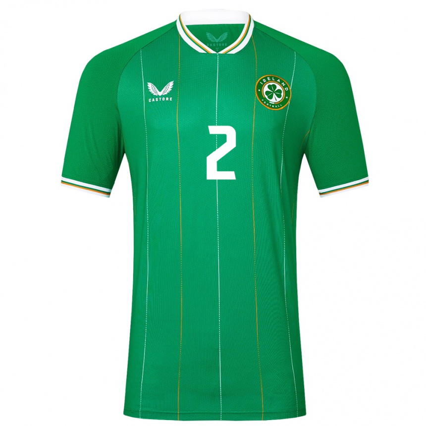 Niño Fútbol Camiseta Irlanda Jessie Stapleton #2 Verde 1ª Equipación 24-26 México