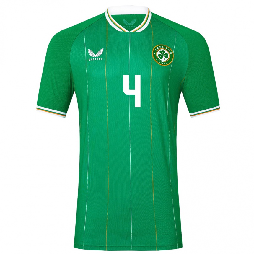 Niño Fútbol Camiseta Irlanda Louise Quinn #4 Verde 1ª Equipación 24-26 México