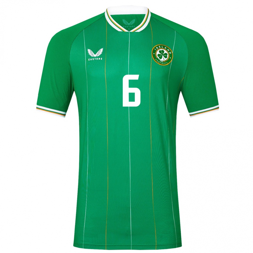 Niño Fútbol Camiseta Irlanda Megan Connolly #6 Verde 1ª Equipación 24-26 México