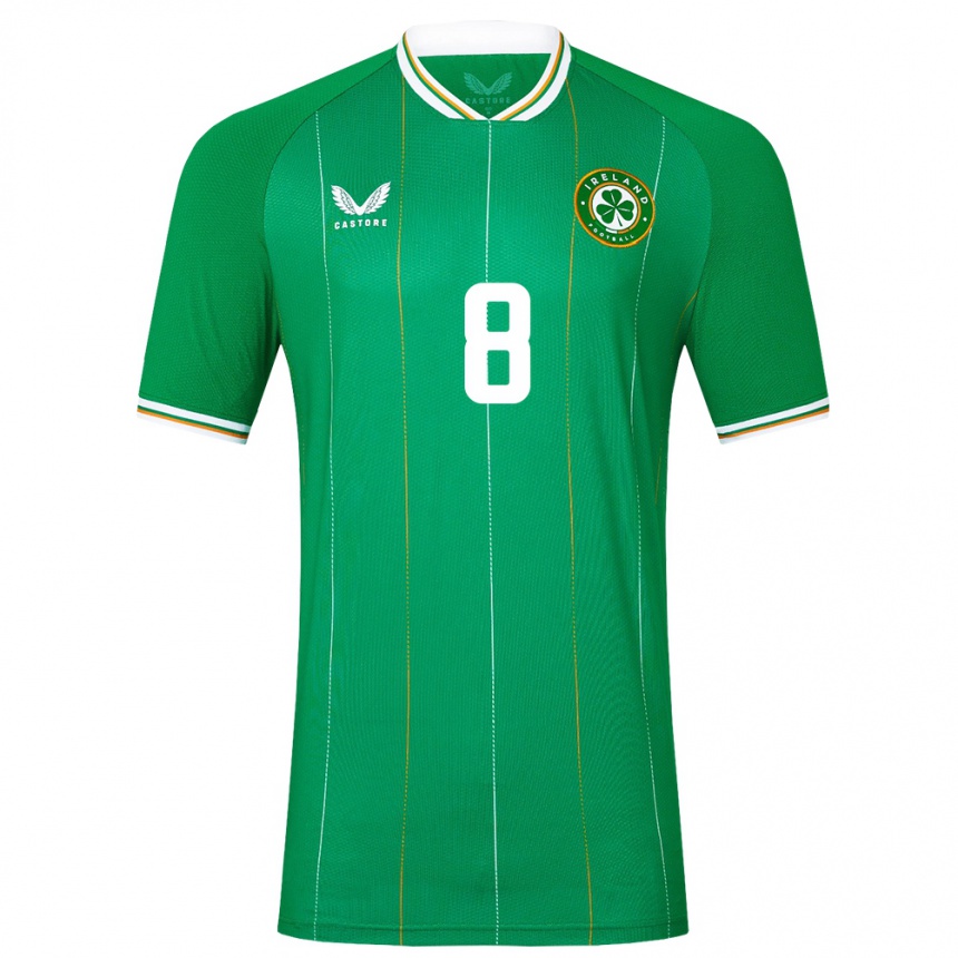 Niño Fútbol Camiseta Irlanda Ruesha Littlejohn #8 Verde 1ª Equipación 24-26 México