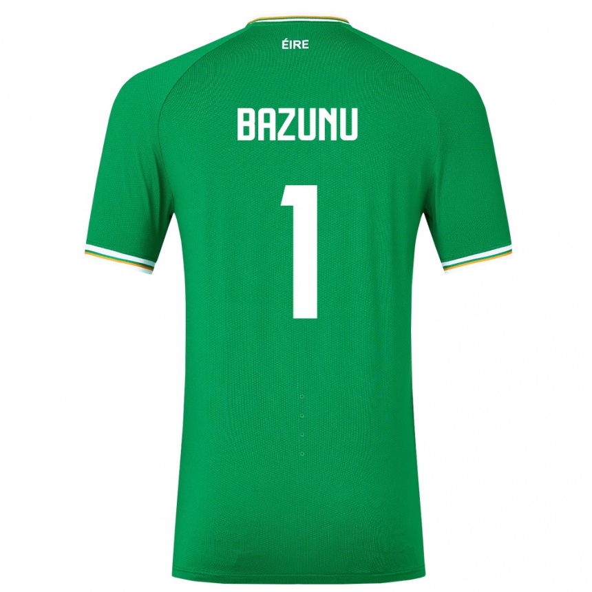 Niño Fútbol Camiseta Irlanda Gavin Bazunu #1 Verde 1ª Equipación 24-26 México