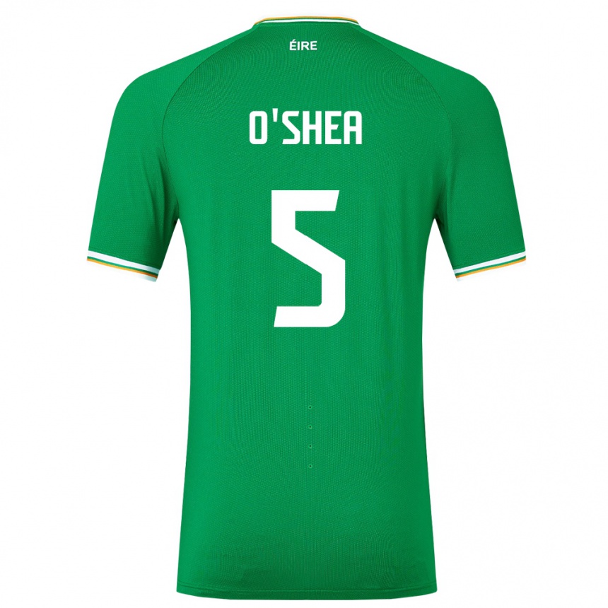 Niño Fútbol Camiseta Irlanda Dara O'shea #5 Verde 1ª Equipación 24-26 México