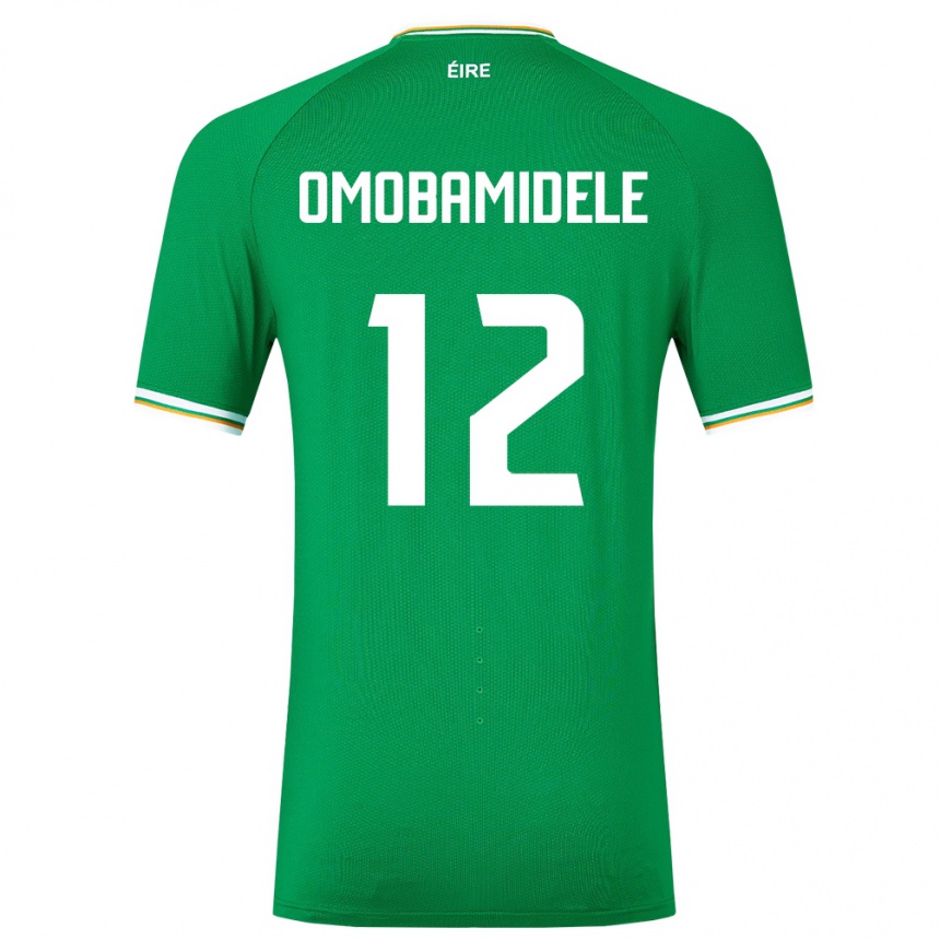 Niño Fútbol Camiseta Irlanda Andrew Omobamidele #12 Verde 1ª Equipación 24-26 México