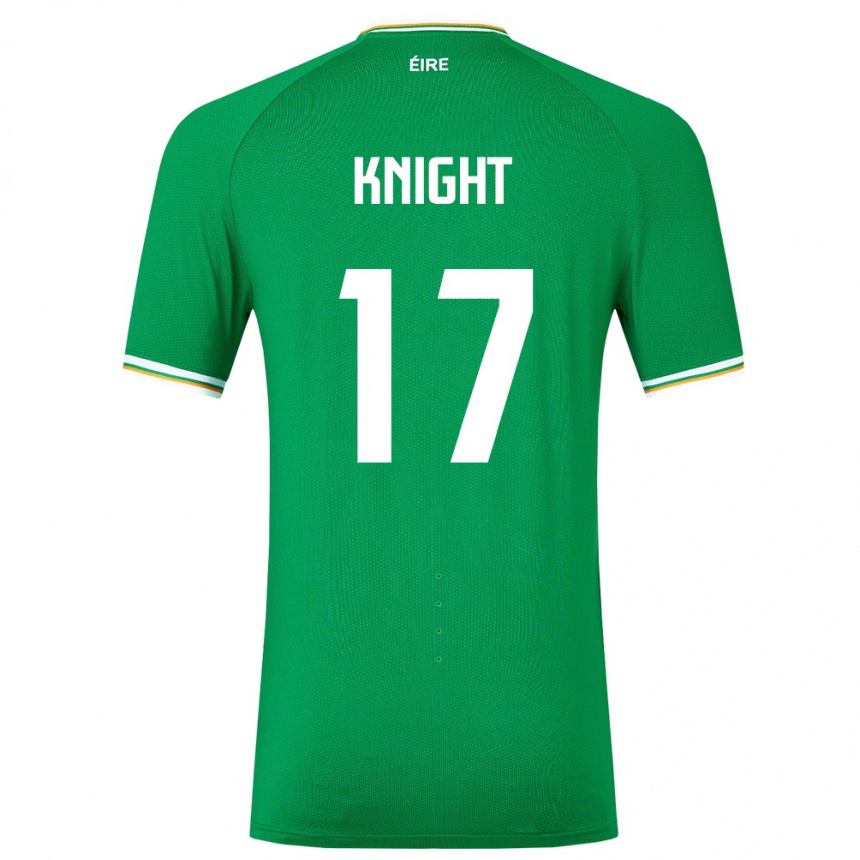 Niño Fútbol Camiseta Irlanda Jason Knight #17 Verde 1ª Equipación 24-26 México