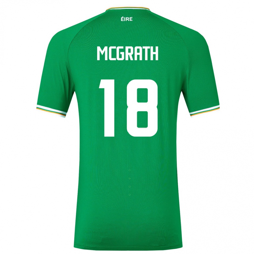 Niño Fútbol Camiseta Irlanda Jamie Mcgrath #18 Verde 1ª Equipación 24-26 México