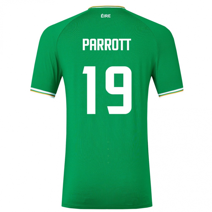 Niño Fútbol Camiseta Irlanda Troy Parrott #19 Verde 1ª Equipación 24-26 México