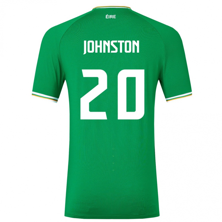 Niño Fútbol Camiseta Irlanda Mikey Johnston #20 Verde 1ª Equipación 24-26 México