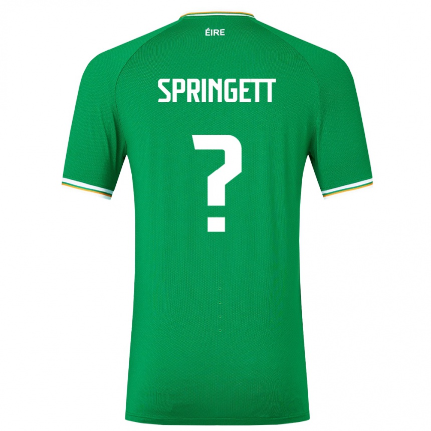 Niño Fútbol Camiseta Irlanda Tony Springett #0 Verde 1ª Equipación 24-26 México