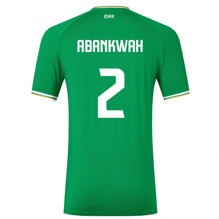 Niño Fútbol Camiseta Irlanda James Abankwah #2 Verde 1ª Equipación 24-26 México