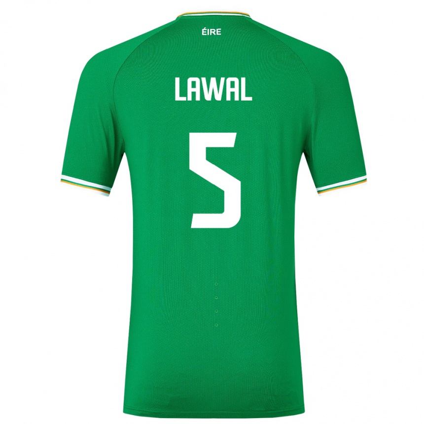 Niño Fútbol Camiseta Irlanda Bosun Lawal #5 Verde 1ª Equipación 24-26 México