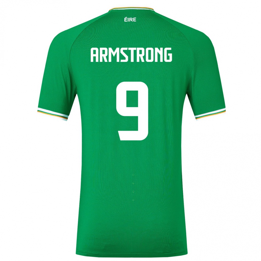 Niño Fútbol Camiseta Irlanda Sinclair Armstrong #9 Verde 1ª Equipación 24-26 México