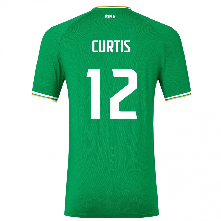 Niño Fútbol Camiseta Irlanda Sam Curtis #12 Verde 1ª Equipación 24-26 México