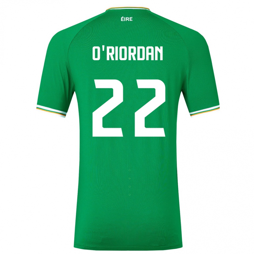 Niño Fútbol Camiseta Irlanda Connor O'riordan #22 Verde 1ª Equipación 24-26 México