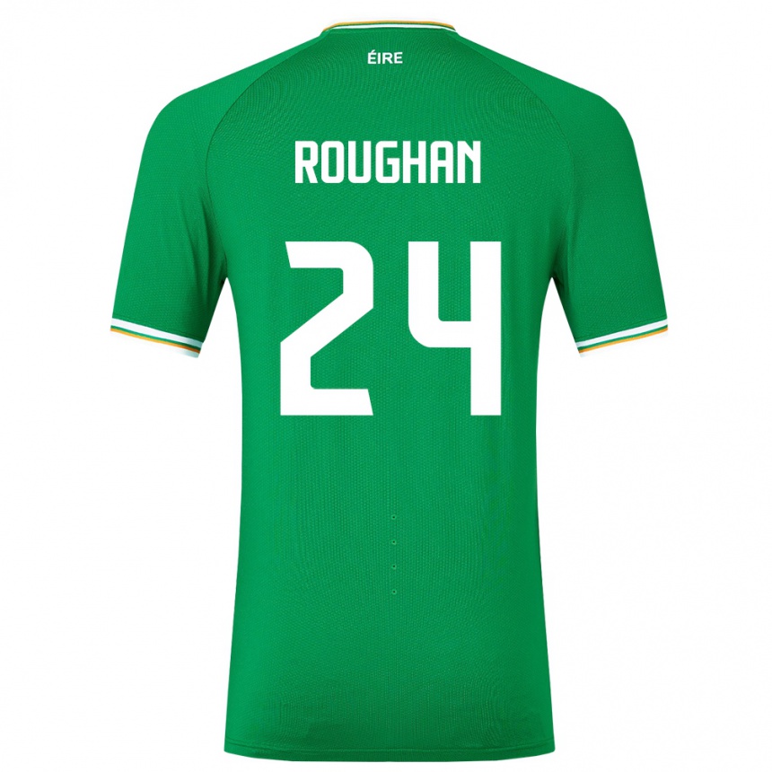 Niño Fútbol Camiseta Irlanda Sean Roughan #24 Verde 1ª Equipación 24-26 México
