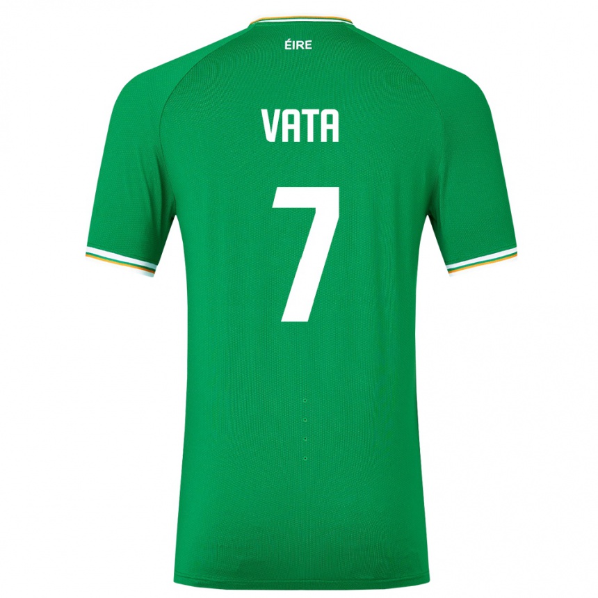 Niño Fútbol Camiseta Irlanda Rocco Vata #7 Verde 1ª Equipación 24-26 México