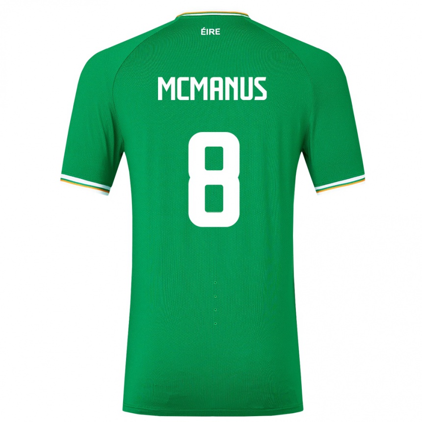 Niño Fútbol Camiseta Irlanda James Mcmanus #8 Verde 1ª Equipación 24-26 México