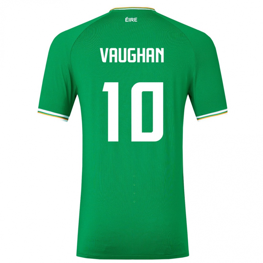 Niño Fútbol Camiseta Irlanda Harry Vaughan #10 Verde 1ª Equipación 24-26 México