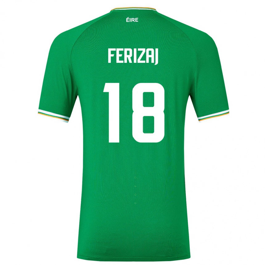 Niño Fútbol Camiseta Irlanda Justin Ferizaj #18 Verde 1ª Equipación 24-26 México