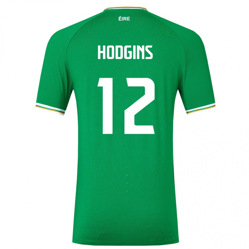 Niño Fútbol Camiseta Irlanda Gavin Hodgins #12 Verde 1ª Equipación 24-26 México