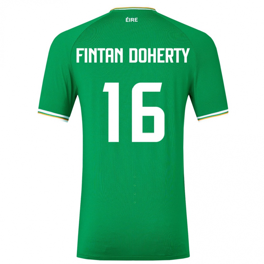 Niño Fútbol Camiseta Irlanda Fintan Doherty #16 Verde 1ª Equipación 24-26 México