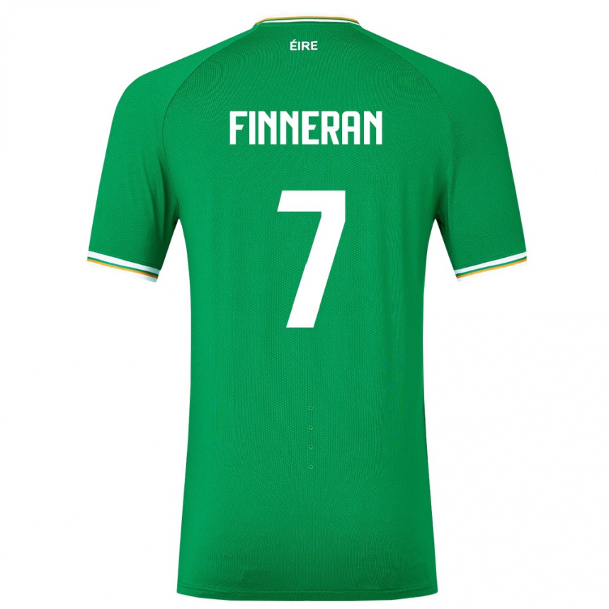 Niño Fútbol Camiseta Irlanda Rory Finneran #7 Verde 1ª Equipación 24-26 México