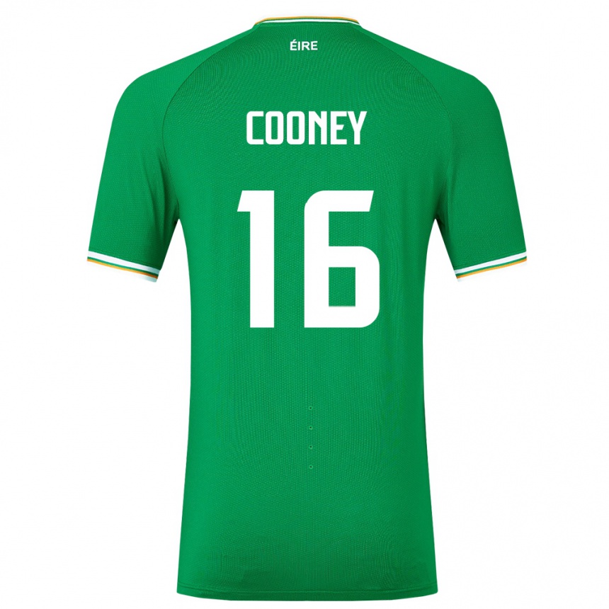 Niño Fútbol Camiseta Irlanda Oisin Cooney #16 Verde 1ª Equipación 24-26 México