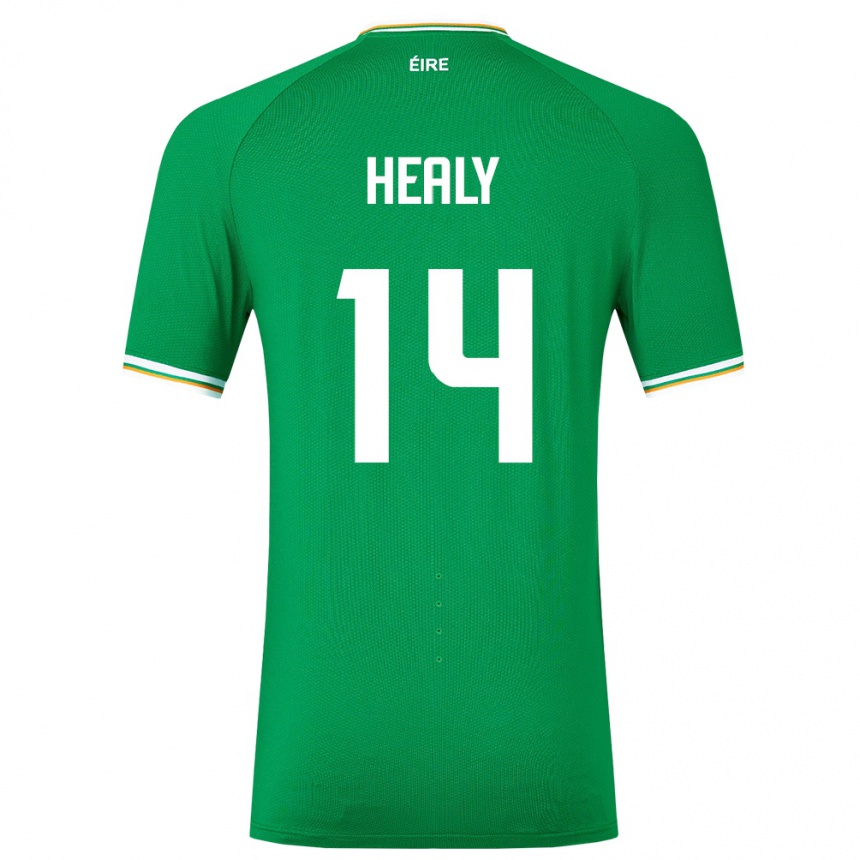 Niño Fútbol Camiseta Irlanda Freya Healy #14 Verde 1ª Equipación 24-26 México