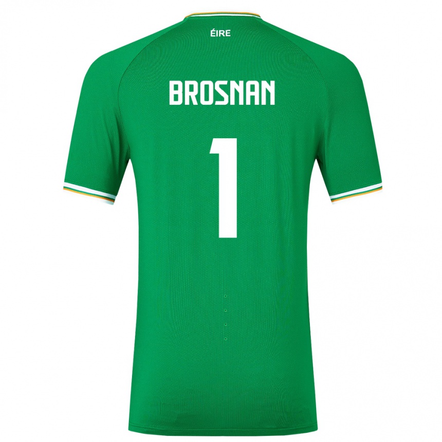 Niño Fútbol Camiseta Irlanda Courtney Brosnan #1 Verde 1ª Equipación 24-26 México